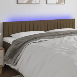 VidaXL Zagłówek do łóżka z LED ciemnobrązowy