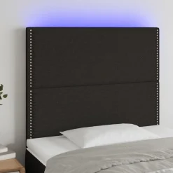 VidaXL Zagłówek do łóżka z LED czarny