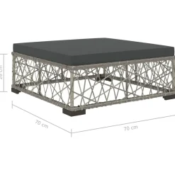 VidaXL Zestaw mebli ogrodowych Szary Technorattan