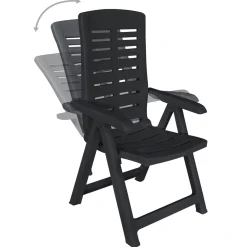 VidaXL Zestaw mebli ogrodowych Antracyt Z tworzywa