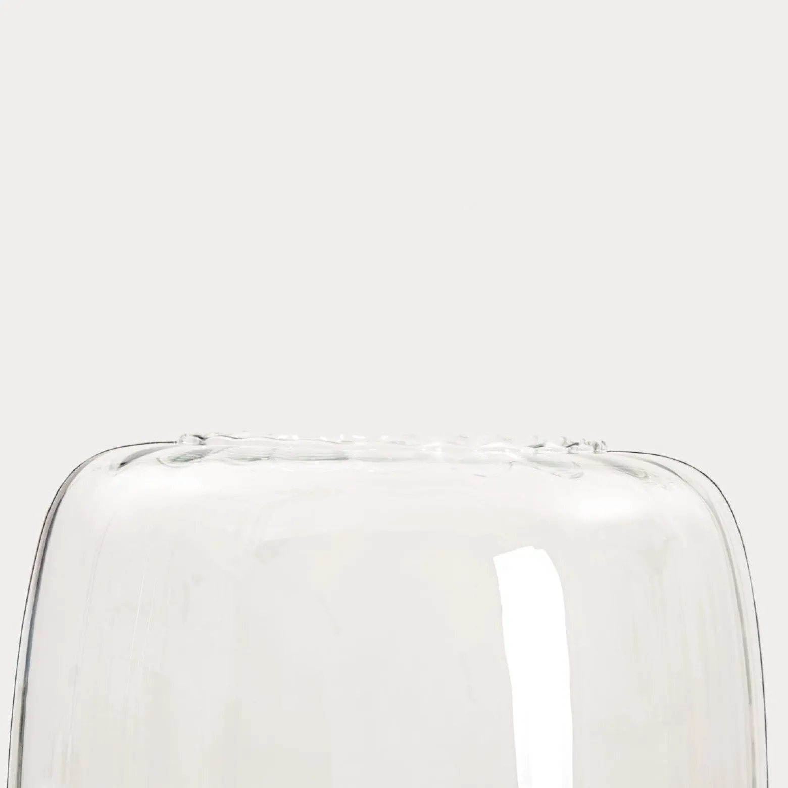 Wazon LUKI ryflowany transparentny ze szkła z recyklingu 13x45 cm HOMLA