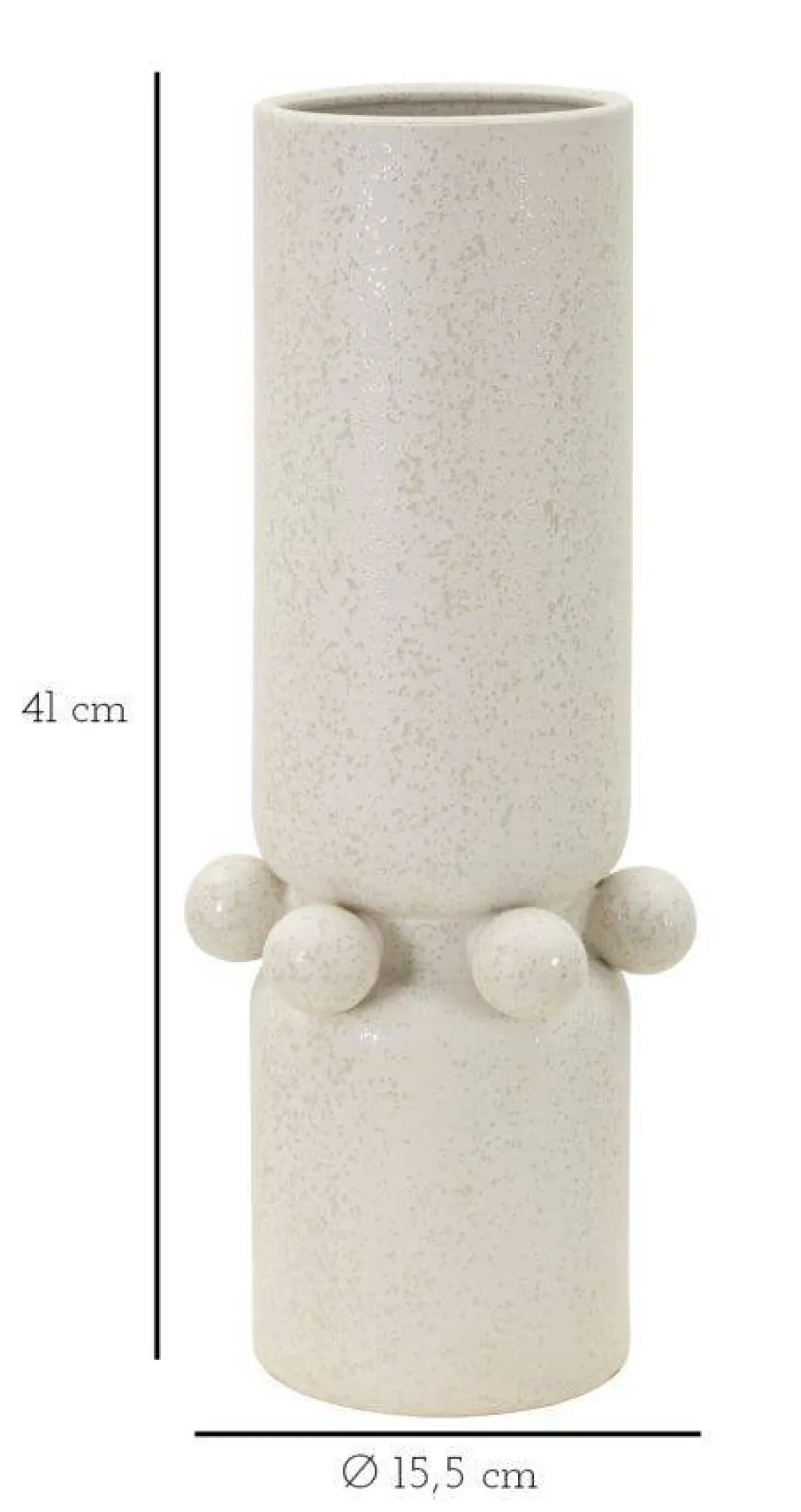 Wazon ceramiczny BUBBLES, Ø 15,5 x 41 cm