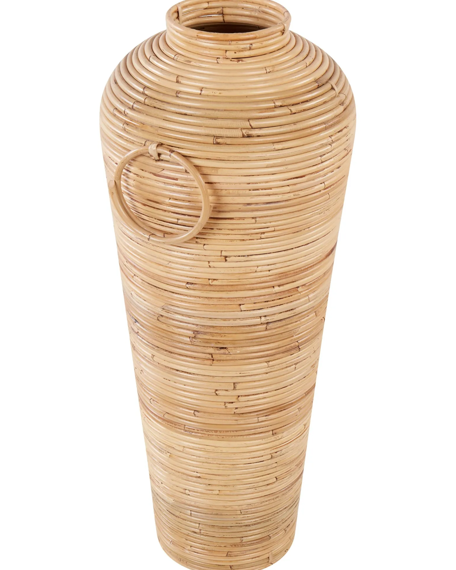 Wazon dekoracyjny rattanowy styl naturalny 70 cm
