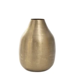 Wazon GIRONA metalowy złoty 15x15x21 cm HOMLA