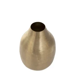 Wazon GIRONA metalowy złoty 15x15x21 cm HOMLA