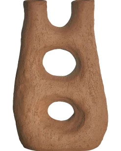 Wazon na kwiaty kamionka brązowy