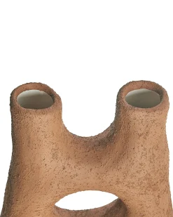 Wazon na kwiaty kamionka brązowy