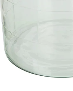 Wazon na kwiaty ozdobny szklany 35 cm jasnozielony