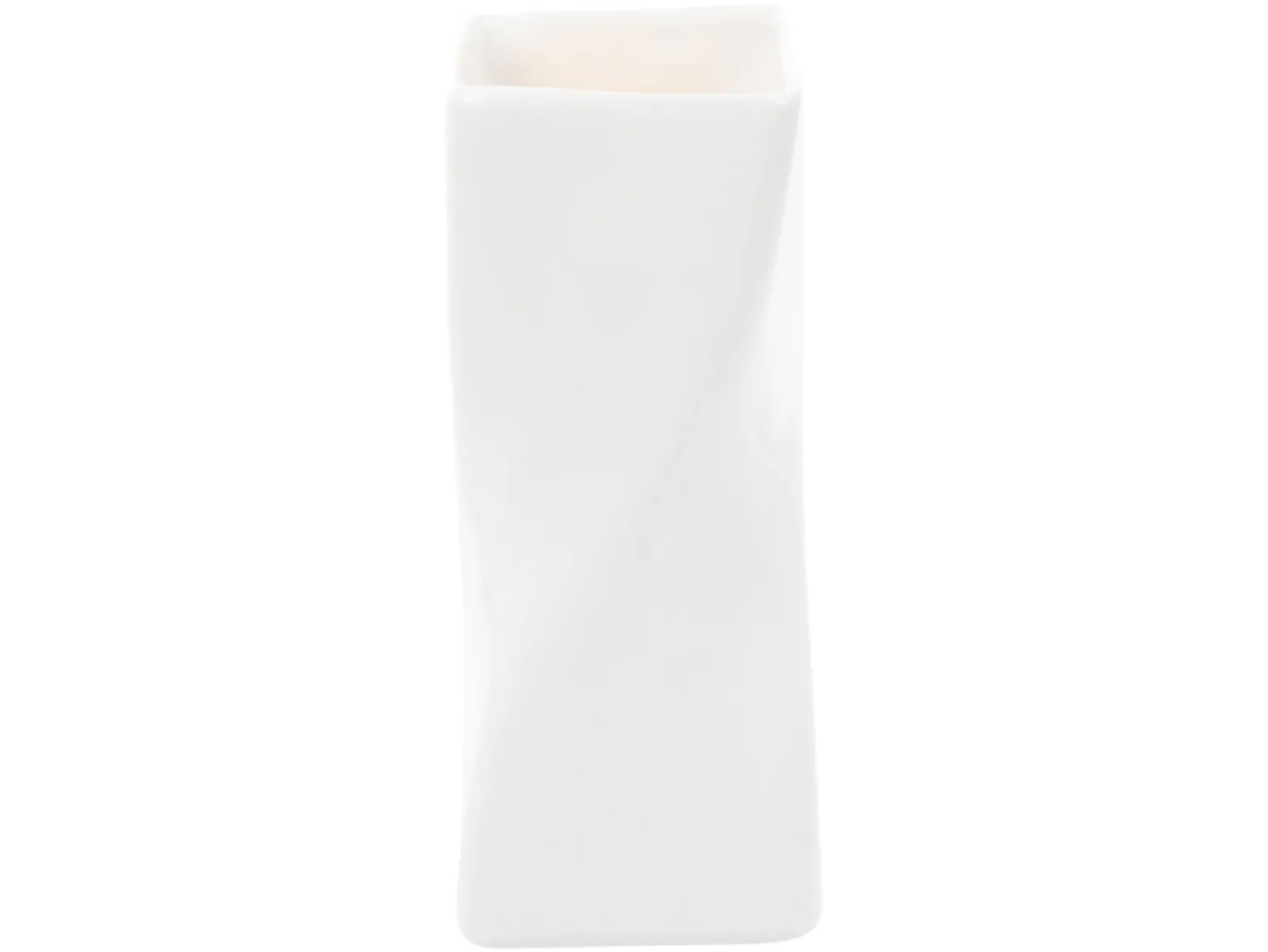 Wazon skrętny ceramiczny 18 cm biały