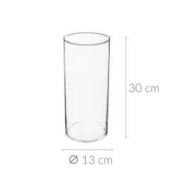Wazon szklany CYLINDER, 30 cm