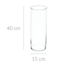 Wazon szklany CYLINDER, 40 cm