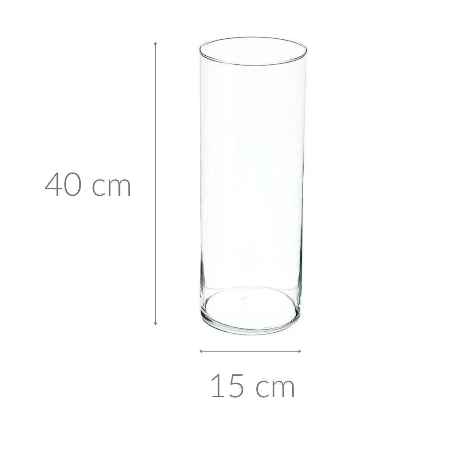 Wazon szklany CYLINDER, 40 cm