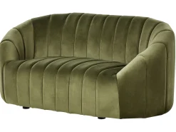 Welurowa sofa 2 osobowa zielona
