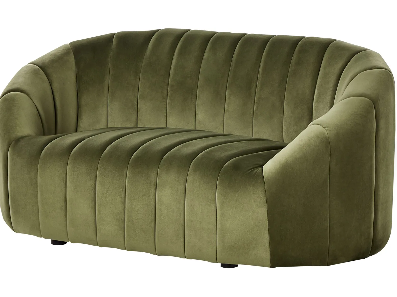 Welurowa sofa 2 osobowa zielona