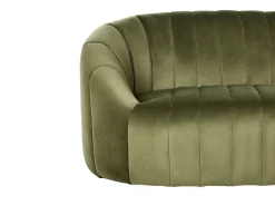Welurowa sofa 2 osobowa zielona