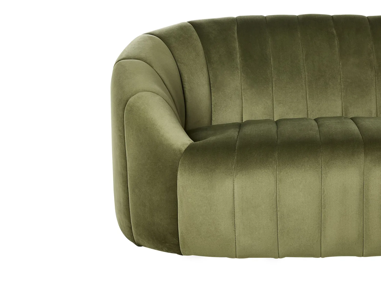 Welurowa sofa 2 osobowa zielona