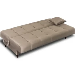Wersalka Sofa Kanapa Rozkładana z Funkcją Spania Dwuosobowa Beżowa LIMA