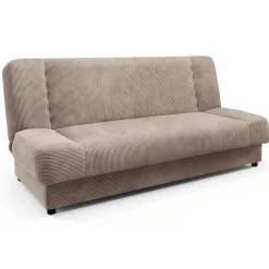 Wersalka Rozkładana Sofa Z Funkcją Spania Dwuosobowa Sztruks Beżowa PIANO