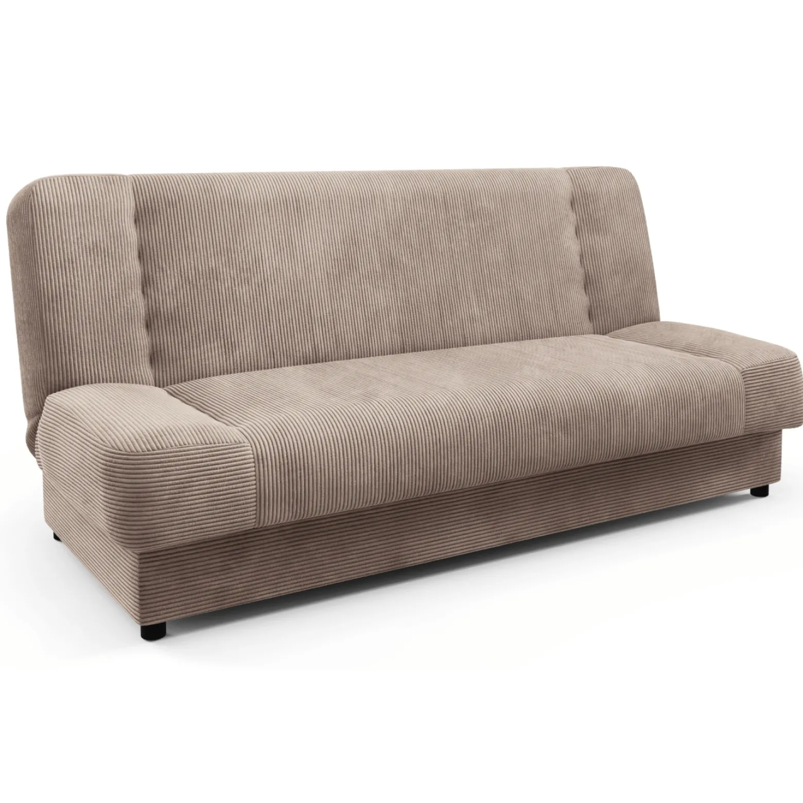 Wersalka Rozkładana Sofa Z Funkcją Spania Dwuosobowa Sztruks Beżowa PIANO
