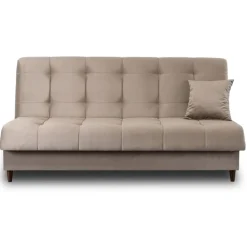 Wersalka Sofa Kanapa Rozkładana z Funkcją Spania Dwuosobowa Beżowa LIMA