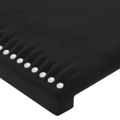 Wezgłowie Czarny 90 cm Aksamit Low vidaXL