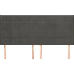 Wezgłowie Czarny 163 x 23 x 118/128 cm Aksamit vidaXL