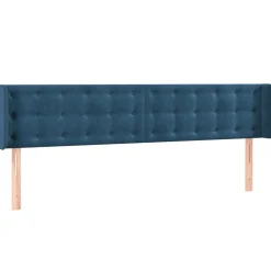 Wezgłowie Niebieski 163 x 16 x 78/88 cm Aksamit vidaXL