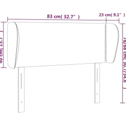 Wezgłowie Szary 83 x 23 x 78/88 cm Tkanina vidaXL