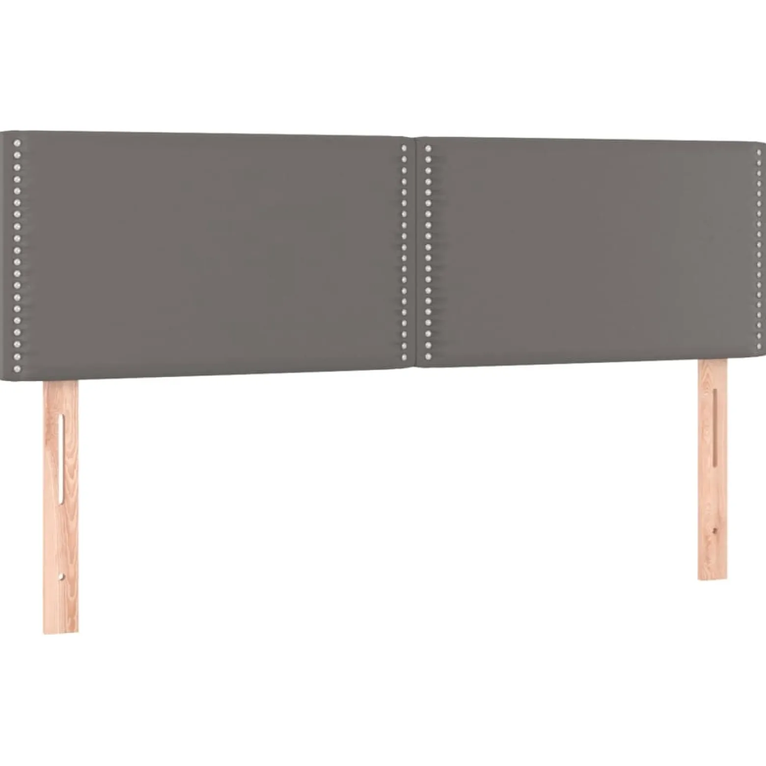 Wezgłowie Szary 144 x 5 x 78/88 cm Sztuczna skóra vidaXL