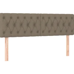 Wezgłowie Taupe 160 cm Tkanina Low vidaXL