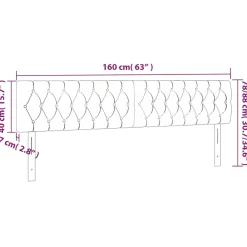 Wezgłowie Taupe 160 cm Tkanina Low vidaXL