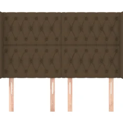 Wezgłowie Brąz 163 x 16 x 118/128 cm Tkanina vidaXL
