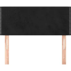Wezgłowie Czarny 90 cm Aksamit Low vidaXL