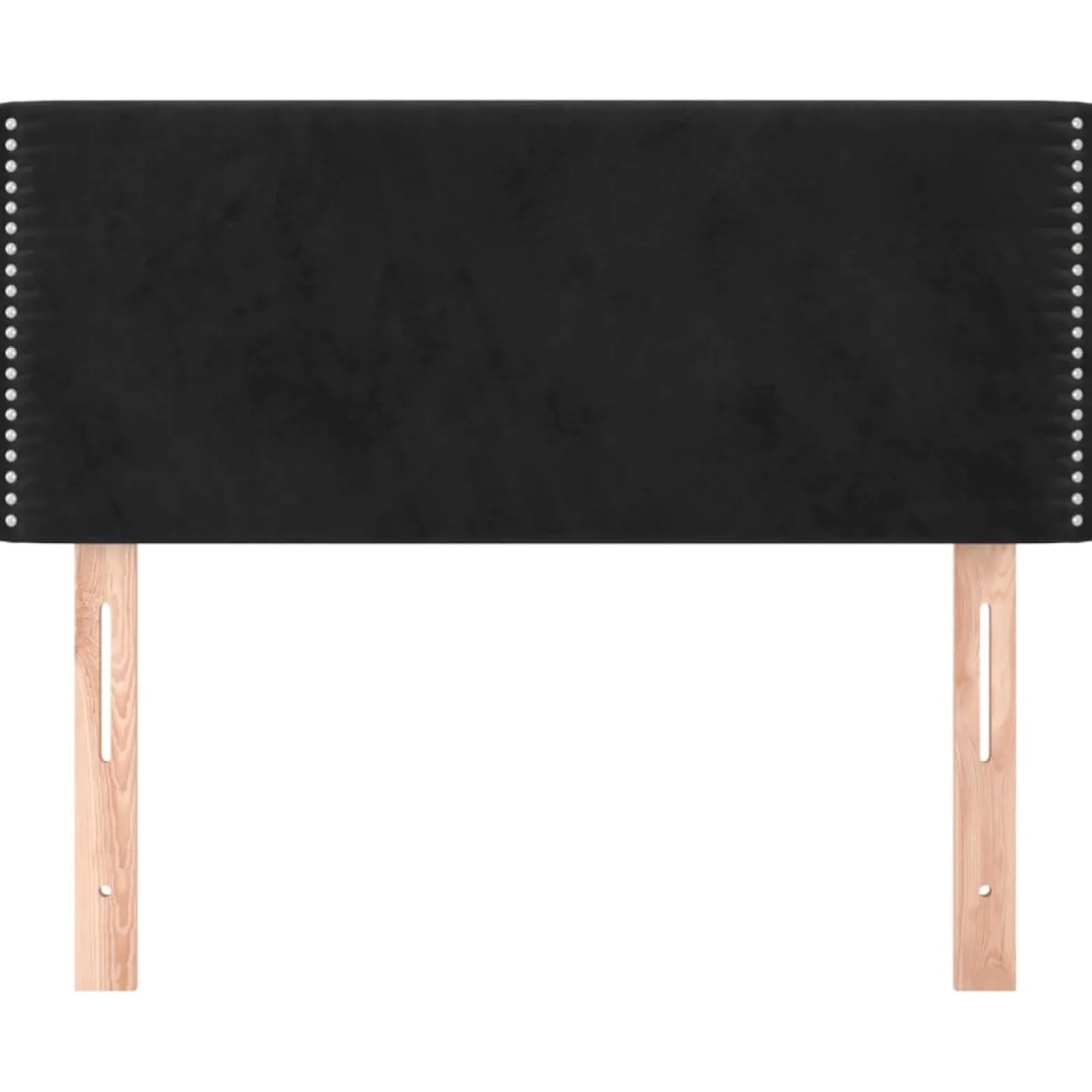 Wezgłowie Czarny 90 cm Aksamit Low vidaXL