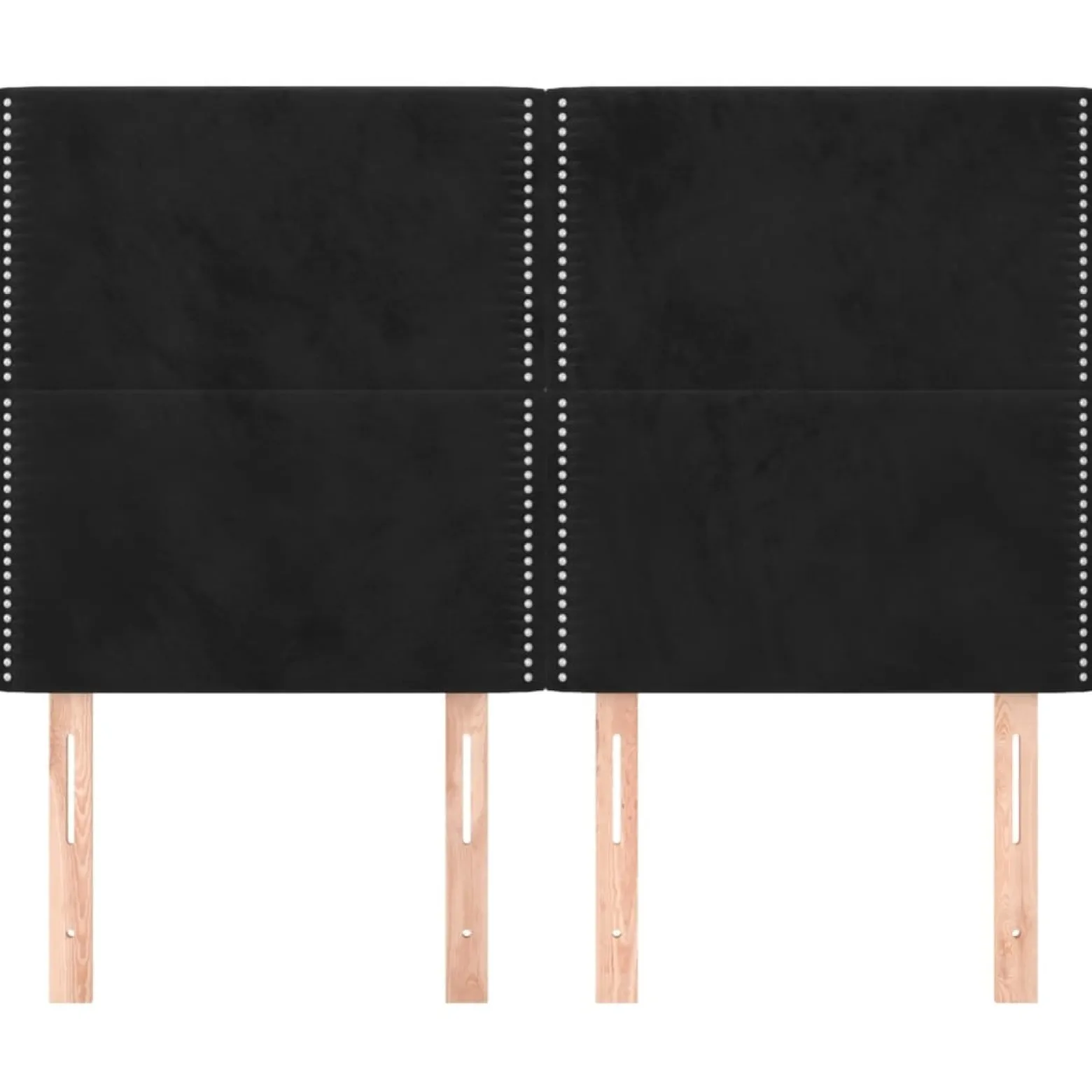 Wezgłowie Czarny 144 cm Aksamit Wysoki vidaXL