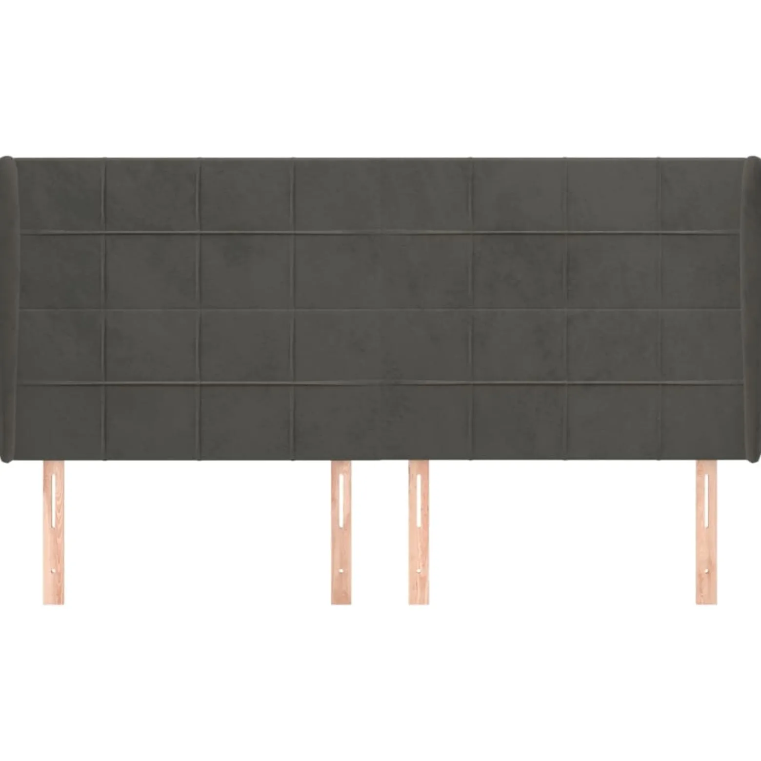 Wezgłowie Czarny 163 x 23 x 118/128 cm Aksamit vidaXL
