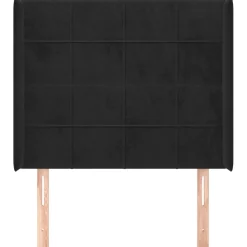 Wezgłowie Czarny 93 x 16 x 118/128 cm Aksamit vidaXL