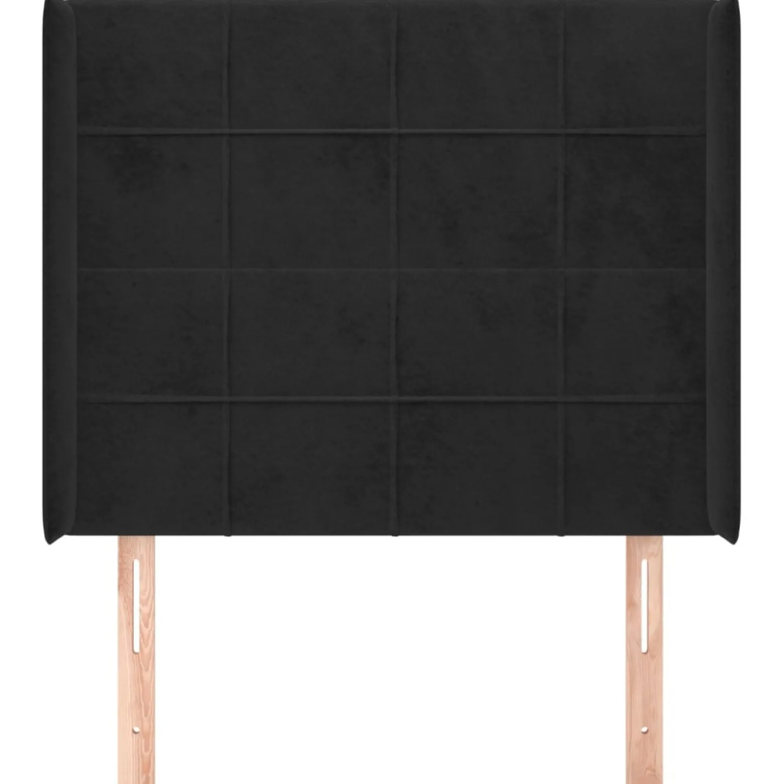 Wezgłowie Czarny 93 x 16 x 118/128 cm Aksamit vidaXL