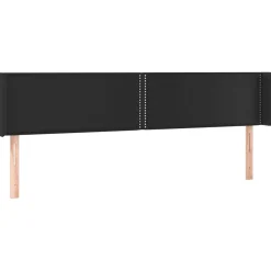 Wezgłowie Czarny 203 x 16 x 78/88 cm Sztuczna skóra vidaXL