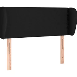 Wezgłowie Czarny 93 x 23 x 78/88 cm Tkanina vidaXL