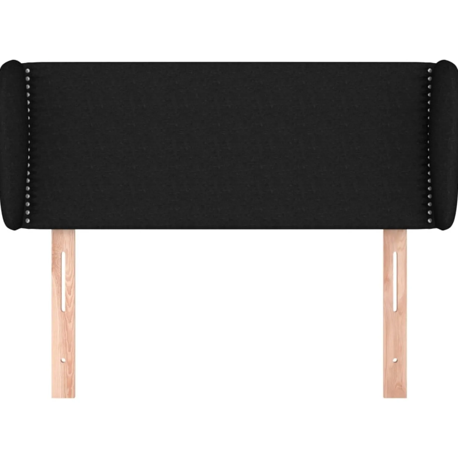 Wezgłowie Czarny 93 x 23 x 78/88 cm Tkanina vidaXL