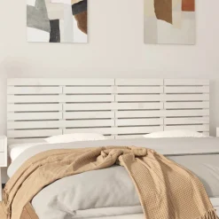 Wezgłowie łóżka Biały 206 x 63 cm Drewno sosnowe vidaXL