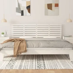 Wezgłowie łóżka Biały 206 x 63 cm Drewno sosnowe vidaXL