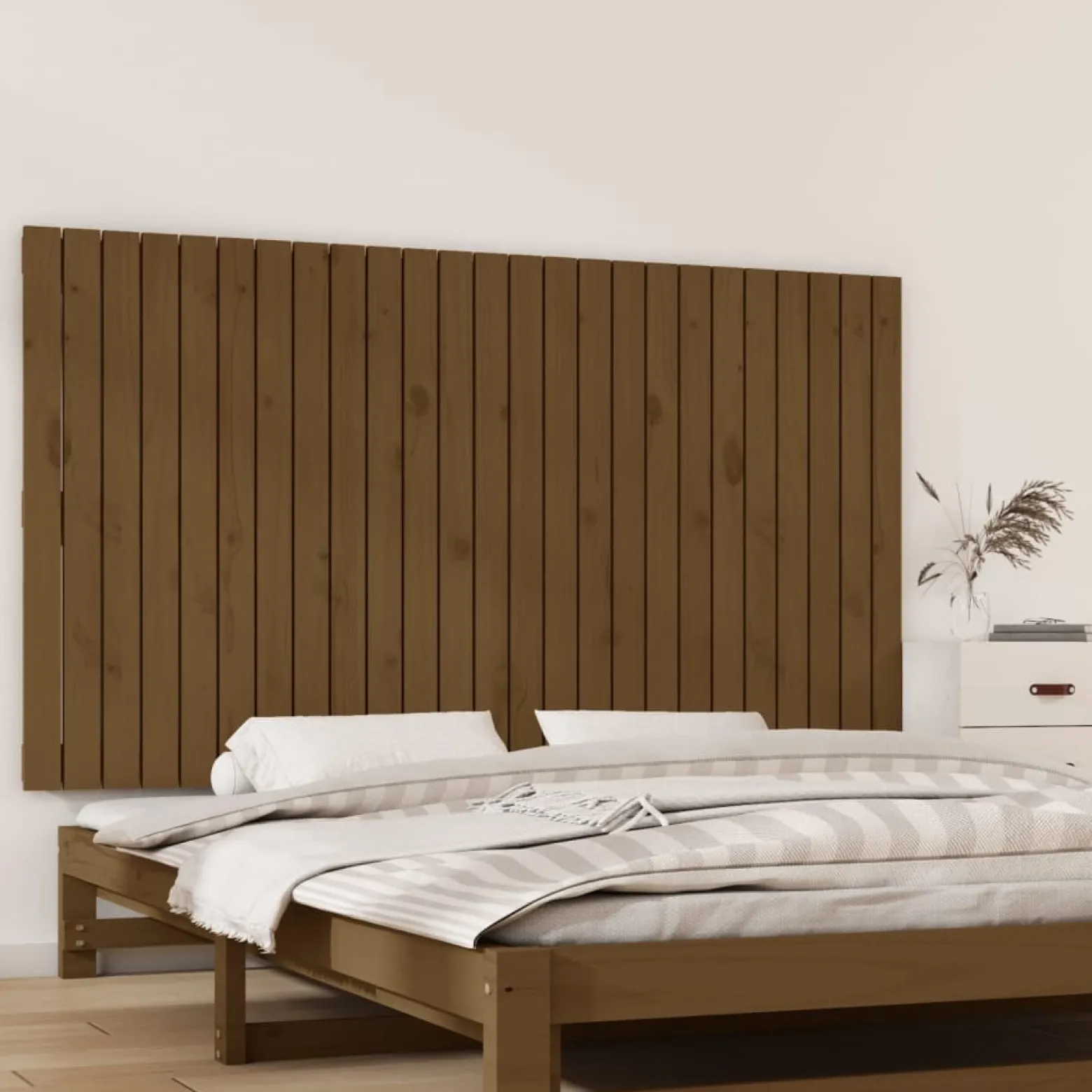 Wezgłowie łóżka Brąz 159.5 x 90 cm Pine Wood vidaXL