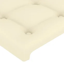 Wezgłowie Kremowy 80 cm Sztuczna skóra Low vidaXL