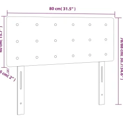 Wezgłowie Kremowy 80 cm Sztuczna skóra Low vidaXL