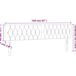 Wezgłowie Niebieski 160 cm Aksamit Low vidaXL