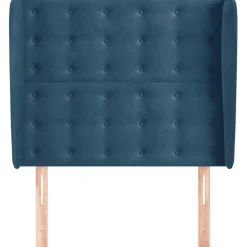Wezgłowie Niebieski 83 x 23 x 118/128 cm Aksamit vidaXL