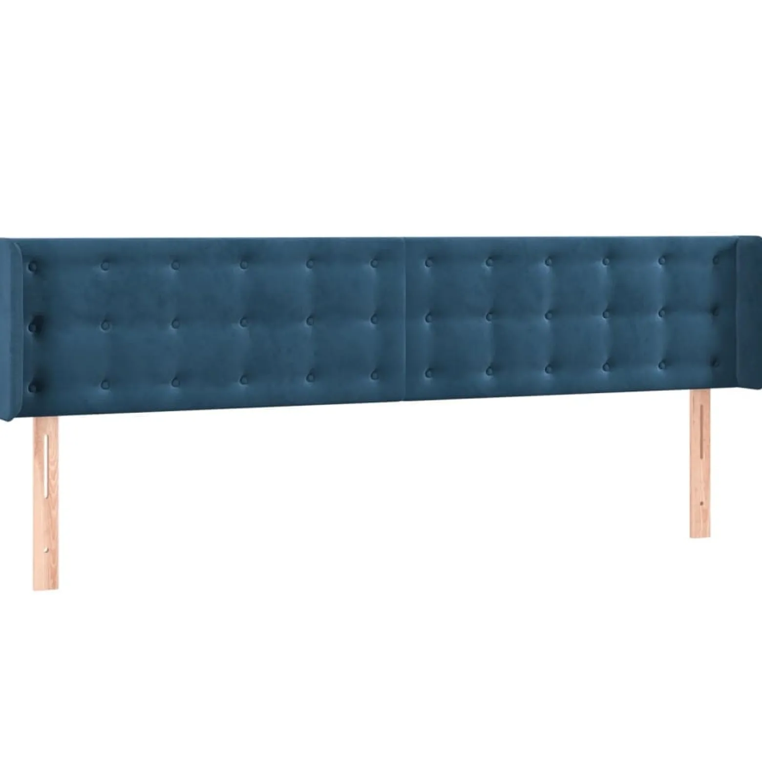 Wezgłowie Niebieski 163 x 16 x 78/88 cm Aksamit vidaXL