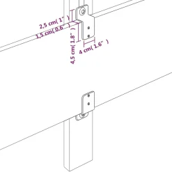 Wezgłowie Różowe 180 cm Aksamit Low vidaXL